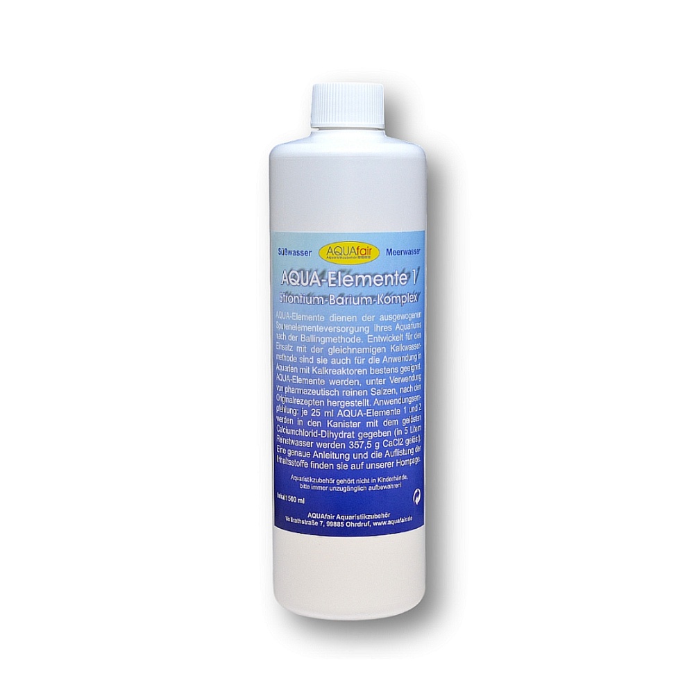 AQUA-Element 1 500 ml Strontium-Barium Spurenelemente Ballingmethode Riffaquarium Meerwasseraquarium