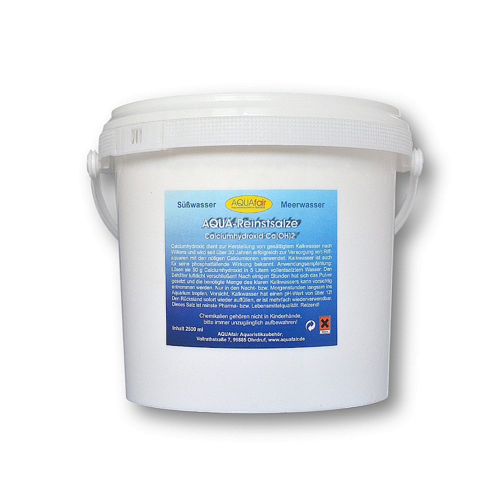Calciumhydroxid Lebensmittelqualität Kalkwasser-Methode pH-Wert Erhöhung Meerwasseraquarium 2,5 Liter Eimer