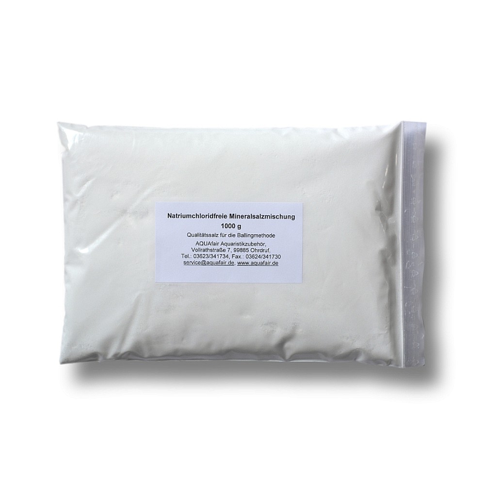 Natriumchloridfreies Mineralsalz Meersalz Balling-Methode Riffaquarium Meerwasseraquarium 1 kg Beutel